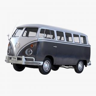 3D Volkswagen Type 2 Black model