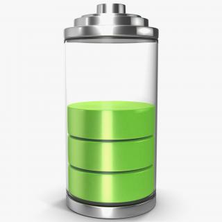 3D model Cell Phone Battery Icon 3