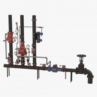 3D Industrial Pipes 2 model