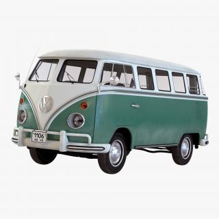 Volkswagen Type 2 Green Simple Interior 3D model