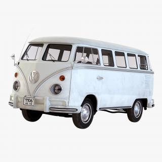 Volkswagen Type 2 White Simple Interior 3D model