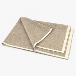 Towel 4 Beige with Fur 3D