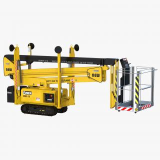 Telescopic Boom Lift Yellow 2 3D model