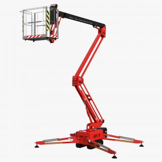 Telescopic Boom Lift Red 3D model