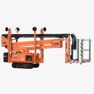 Telescopic Boom Lift Orange 2 3D model