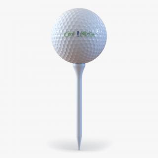 Golf Ball and Tee 3D