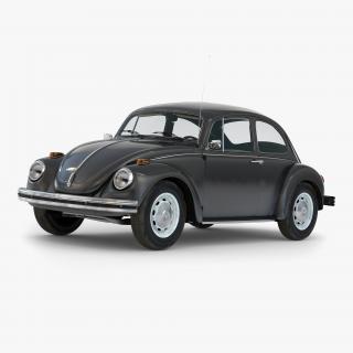 3D Volkswagen Beetle 1966 Black model