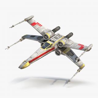 3D model Star Wars X-Wing Starfighter Yellow