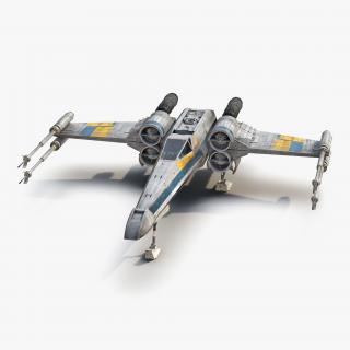 3D model Star Wars X-Wing Starfighter Blue 2