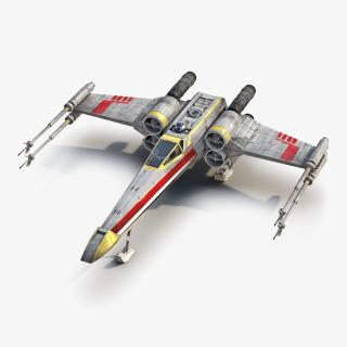 3D Star Wars X-Wing Starfighter and R2D2 Yellow 2