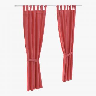 3D Curtain Red