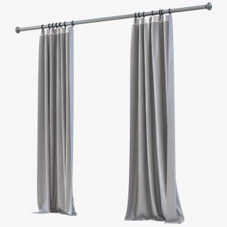 Curtain 5 Gray 3D model