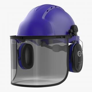 3D model Safety Helmet 2 Blue