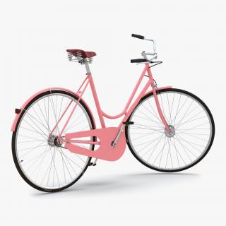 3D City Bike Pink Rigged