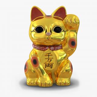 3D model Maneki Neko 2 Golden