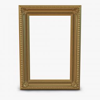 3D Baroque Picture Frame 5 model