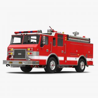 Fire Truck Apparatus 3 3D