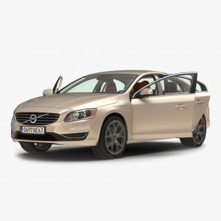 3D Volvo S60 2016 Rigged