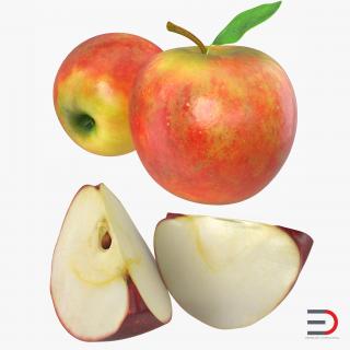 Apple Fruit Collection 3D