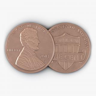 United States Coin Penny 3D model