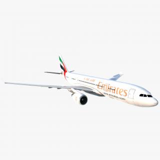 3D Airbus A330-P2F Emirates Rigged