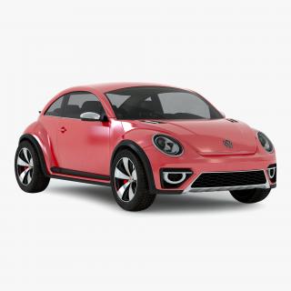 3D Volkswagen Beetle 2016 Red