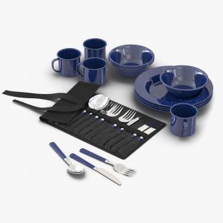 Camping Dishes and Utensils 3D