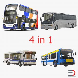 3D Buses Collection 2 model