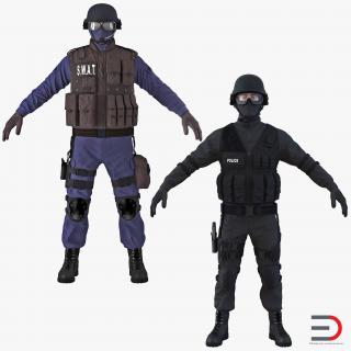 3D SWAT Policemans Collection 2 model