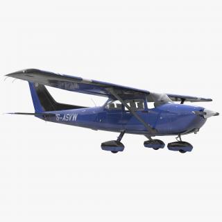 3D model Cessna 172 Blue