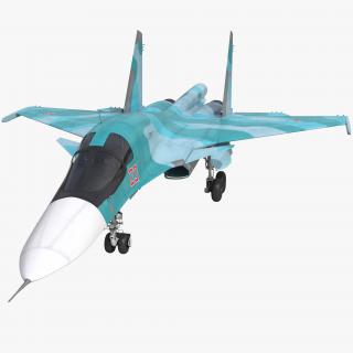 3D model Fighter Sukhoi Su-34