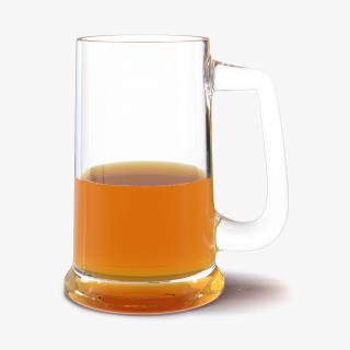 3D Half Full Beer Mug model