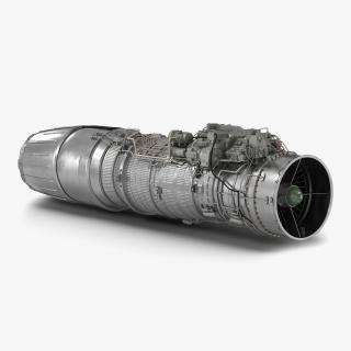 3D Turbofan Engine Klimov RD-33 model