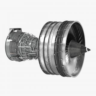 Turbofan Aircraft Engine 3D model