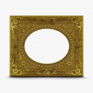 3D Baroque Picture Frame 4 model