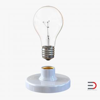 3D Electric Light Bulb Set model