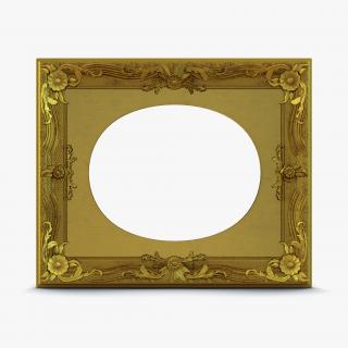 3D Baroque Picture Frame 7 model