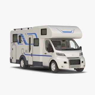 Tag Axle Motorhome Simple Interior 3D model