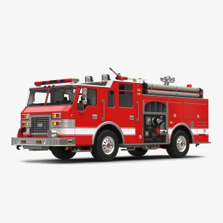 Fire Truck Apparatus 4 3D