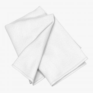 3D White Towel 6 model