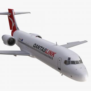 3D Boeing 717-200 Qantas Airways Rigged