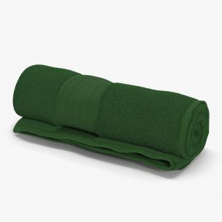 3D Rolled Towel Green model