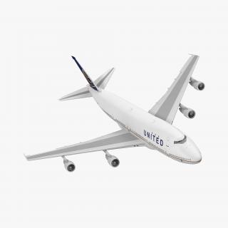 Boeing 747-100B United Rigged 3D model