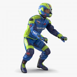 3D Motorcycle Rider Rigged model