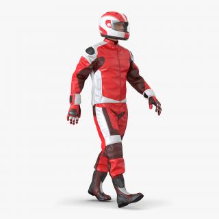 3D Motorcycle Rider Generic 2 Rigged model