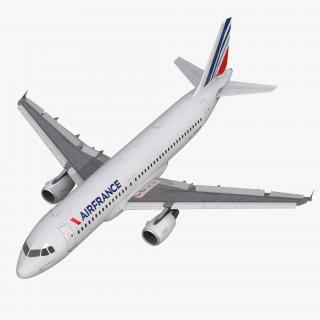 Airbus A320 Air France Rigged 3D model