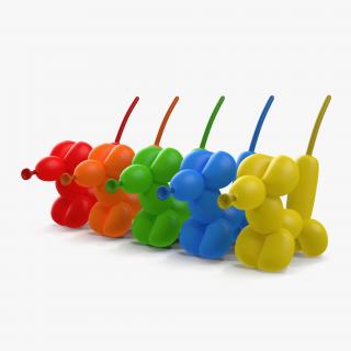 3D Balloon Mouses Set model