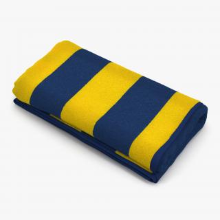 3D model Beach Towel 3 Yellow