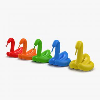 Balloon Swans Set 3D