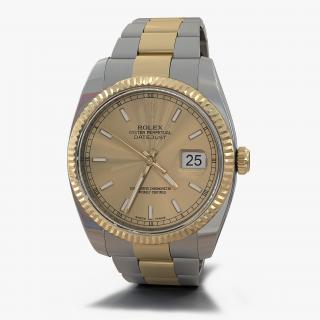 Rolex Datejust Steel and Gold 36mm 3D model